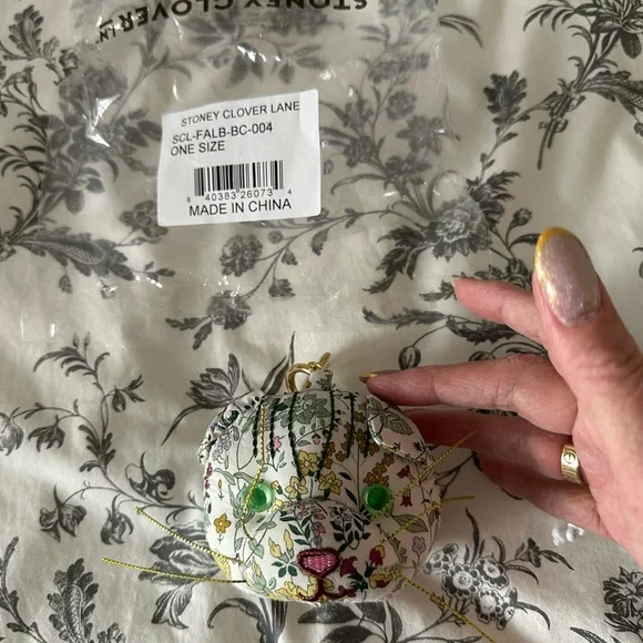 Stoney Clover Lane X Liberty Of London Cat Bag Charm - Picture 1 of 4